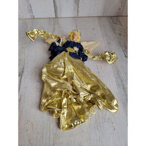 vintage golden angel large ornament Xmas religious